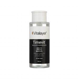محلول پاک کننده آرایش ویتالیر مدل Timevit حجم 250 میلی لیتر