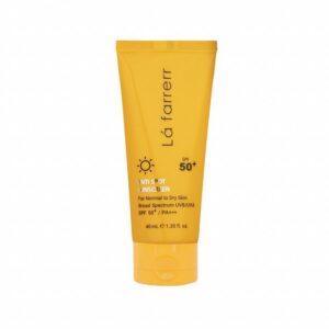 کرم ضد آفتاب و ضد لک SPF50 لافارر مناسب پوست های خشک و معمولی حجم 40 میلی لیتر - بی رنگ