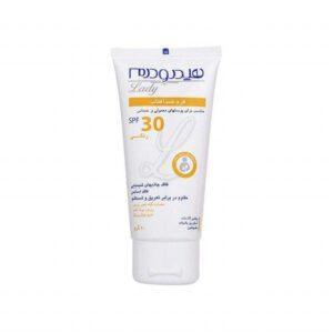 کرم ضد آفتاب رنگی هیدرودرم مدل Normal & Sensitive skins SPF30 وزن 50 گرم - رنگ طبیعی