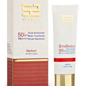 ضد آفتاب فلوئید 50+ SPF ساین شیلد ساین اسکین، رنگی مدیوم ، مناسب انواع پوست