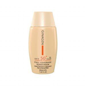 کرم ضد آفتاب SPF 50 ژیناژن شماره 02 مناسب پوست خشک و نرمال حجم 50 میلی لیتر